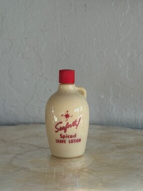 Empty vintage seaforth shave lotion bottle